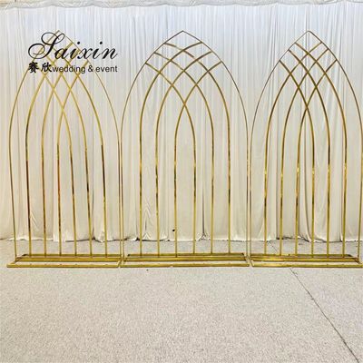Backdrop Decoration For Wedding Reception Church European Stand Stainless Steel Pipe Shelf