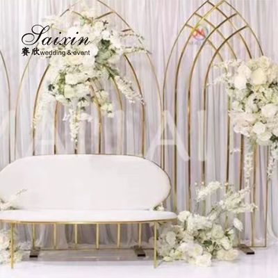 Backdrop Decoration For Wedding Reception Church European Stand Stainless Steel Pipe Shelf