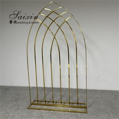 Backdrop Decoration For Wedding Reception Church European Stand Stainless Steel Pipe Shelf