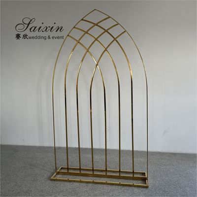 Backdrop Decoration For Wedding Reception Church European Stand Stainless Steel Pipe Shelf
