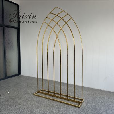 Backdrop Decoration For Wedding Reception Church European Stand Stainless Steel Pipe Shelf