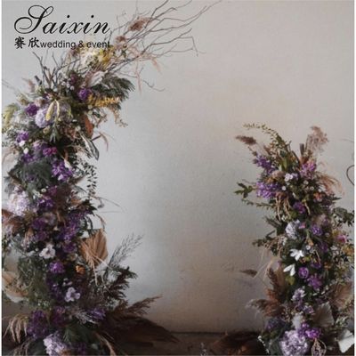 Wedding Backdrop Arch Sheep Horn Door Flower Arrangement Stand Metal Wedding Decoration Backdrop Arch