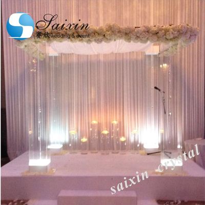 Christmas Wedding Stage Birthday Decoration Backdrop Acrylic Square Pillars Home