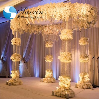Christmas Wedding Stage Birthday Decoration Backdrop Acrylic Square Pillars Home