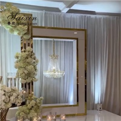 Hot sale new design 3 pcs set white acrylic backdrop for wedding stage decoration