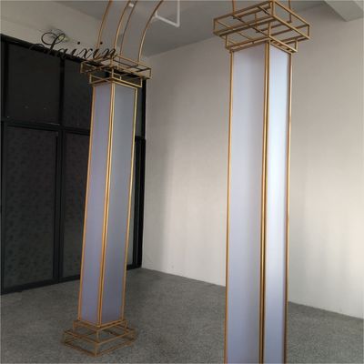 Event Decoration Curtain Backdrop Engagement White Membrane Gold Arch Door Frame 200cm