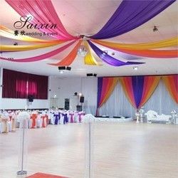 SX-387 Best selling round ceiling drapery ceiling drapes curtain walls for wedding background