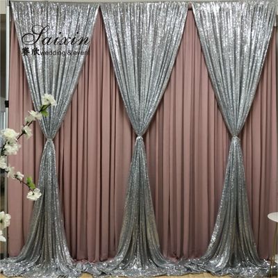 SX-388 Wholesale drape cloth curtains valance for wedding stage backdrop