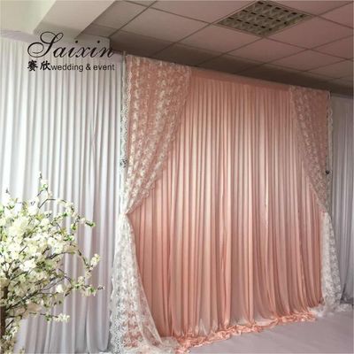 SX-388 Wholesale drape cloth curtains valance for wedding stage backdrop