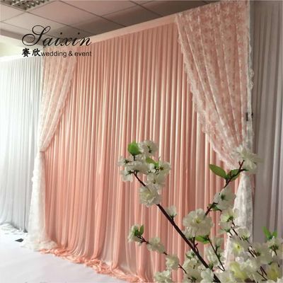 SX-388 Wholesale drape cloth curtains valance for wedding stage backdrop