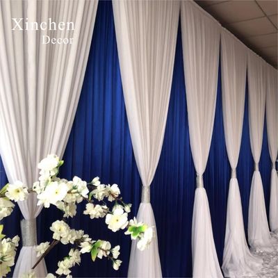 Wholesale custom color ice silk drape cloth curtains valance for events decoration
