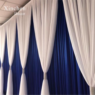 Wholesale custom color ice silk drape cloth curtains valance for events decoration
