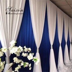 Wholesale custom color ice silk drape cloth curtains valance for events decoration