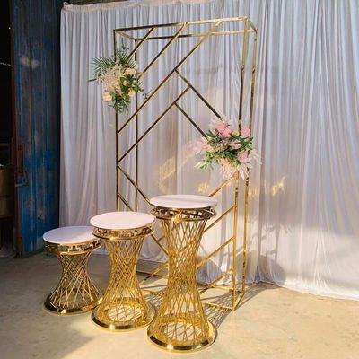 Wholesale luxury golden stainless steel chuppah wedding furniture for event