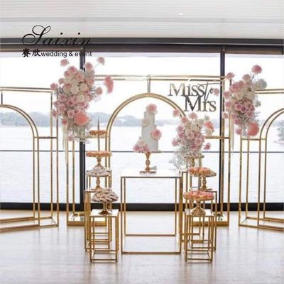 Wholesale luxury golden stainless steel chuppah wedding furniture for event