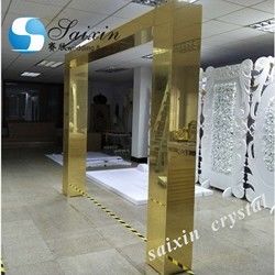 Wedding event decoration  gold mirror acrylic arch for  backdrop