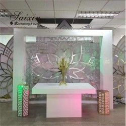 Wedding event decoration  gold mirror acrylic arch for  backdrop