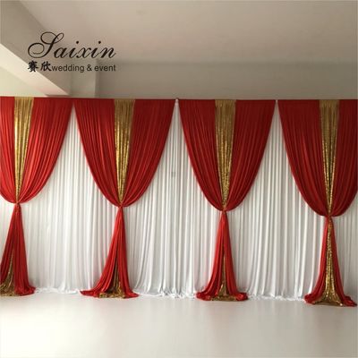 Unique wedding event stage decoration backdrop fabric sequin