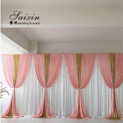 Unique wedding event stage decoration backdrop fabric sequin