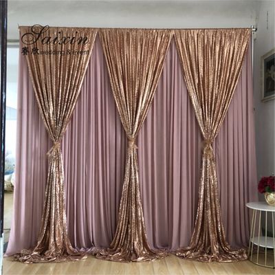Unique wedding event stage decoration backdrop fabric sequin