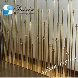 Beautiful gold metal candle holder for wedding decorating backdrop