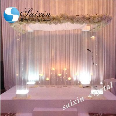 ZT-220H-2 mirror pillars chuppah decoraiton stage wedding