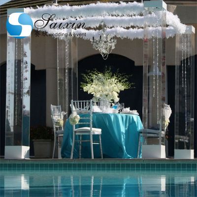 ZT-220H-2 mirror pillars chuppah decoraiton stage wedding