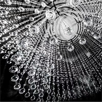 Factory wholesale Round Crystal Bead Wire Chain Chandeliers accessories For Wedding Ceiling Decoration