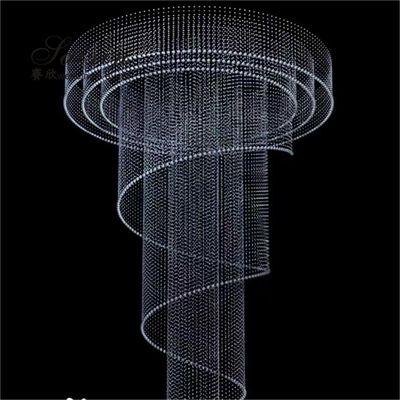 Factory wholesale Round Crystal Bead Wire Chain Chandeliers accessories For Wedding Ceiling Decoration