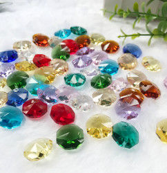 Clear K9 Crystal Chandelier Prism Lamp Octagon Bead Chain Christmas Wedding Pendant