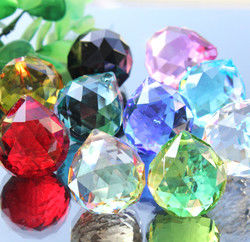 30-40mm Faceted Cut Clear Glass Crystal Ball Prism Pendant Hotel Decoration Beautiful Crystal Accessories