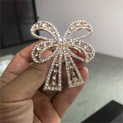 Bowknot Shape Rhinestone Braided Napkin Rings Set Of 12 8 6 4 Wedding Party Table Decoration