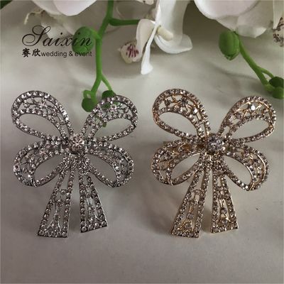 Bowknot Shape Rhinestone Braided Napkin Rings Set Of 12 8 6 4 Wedding Party Table Decoration