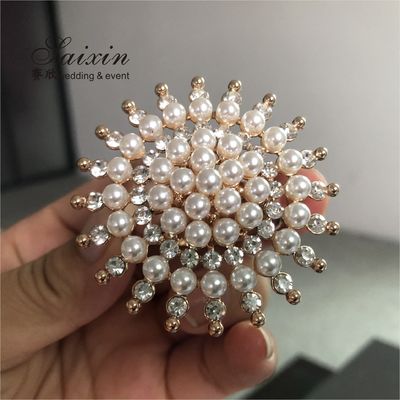 Gold Sparkle Pearl Napkin And Ring Set Diamond For Wedding Dinner Table