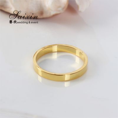 Factory Wholesale  wedding party table decoration zinc alloy die cast simple smooth napkin ring