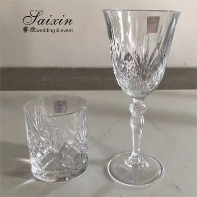 Crystal Wineglass Luxury Wedding Table Decoration Clear Glass Crystal Wedding Cup Red Wine Glass