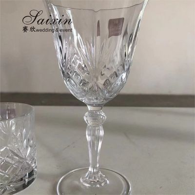 Crystal Wineglass Luxury Wedding Table Decoration Clear Glass Crystal Wedding Cup Red Wine Glass