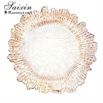 Hot Sale Transparent Acrylic Wedding Charger Plates Table Decoration Wedding Plastic Charger Plates
