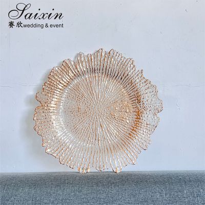 Hot Sale Transparent Acrylic Wedding Charger Plates Table Decoration Wedding Plastic Charger Plates