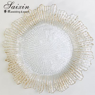 Hot Sale Transparent Acrylic Wedding Charger Plates Table Decoration Wedding Plastic Charger Plates