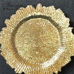 Hot Sale Transparent Acrylic Wedding Charger Plates Table Decoration Wedding Plastic Charger Plates