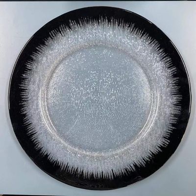 13 Inch Beautiful Shiny  Brown Glass Charger Plates For Events