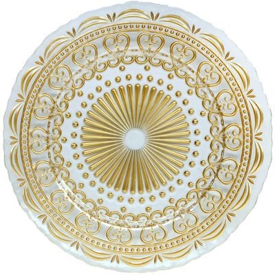 13 Inch Beautiful Shiny  Brown Glass Charger Plates For Events