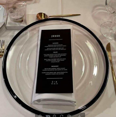 13 Inch Beautiful Shiny  Brown Glass Charger Plates For Events