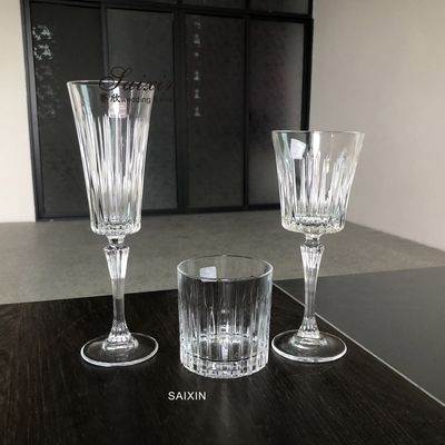 Dining Wedding Table Charger Plates Clear Cut Republic  Crystal  Wine Glass