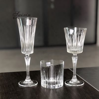 Dining Wedding Table Charger Plates Clear Cut Republic  Crystal  Wine Glass