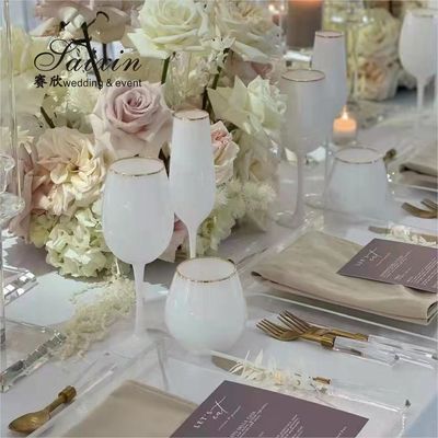 White Wine Champagne Water Glasses Decor Wedding Glassware Event