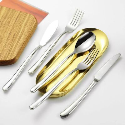 Wholesale elegant stainless steel gold knife spoon fork cutlery sets