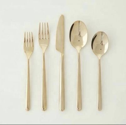 Wholesale set stainless steel gold  knife spoon fork cutlery sets for wedding event