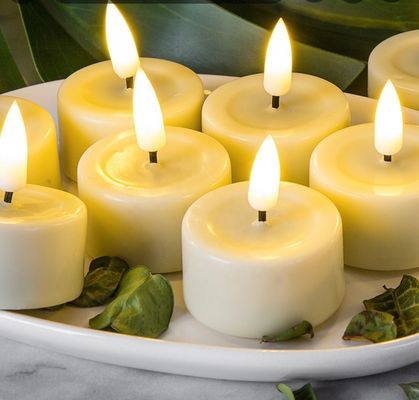 Hot sale good quality  real wax LED pillar candle for weddings